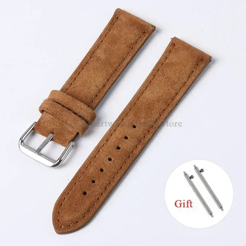 Amazfit Leather Watch Strap Vintage Suede Quick Release - Handmade Stitching