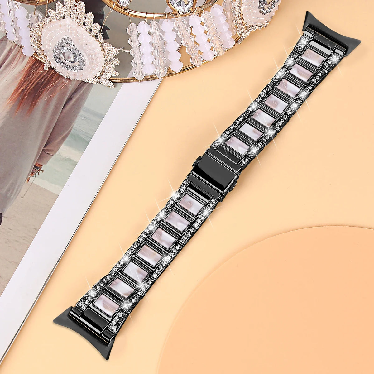Google Pixel Watch 41mm Diamond Zinc Alloy Bracelet Band