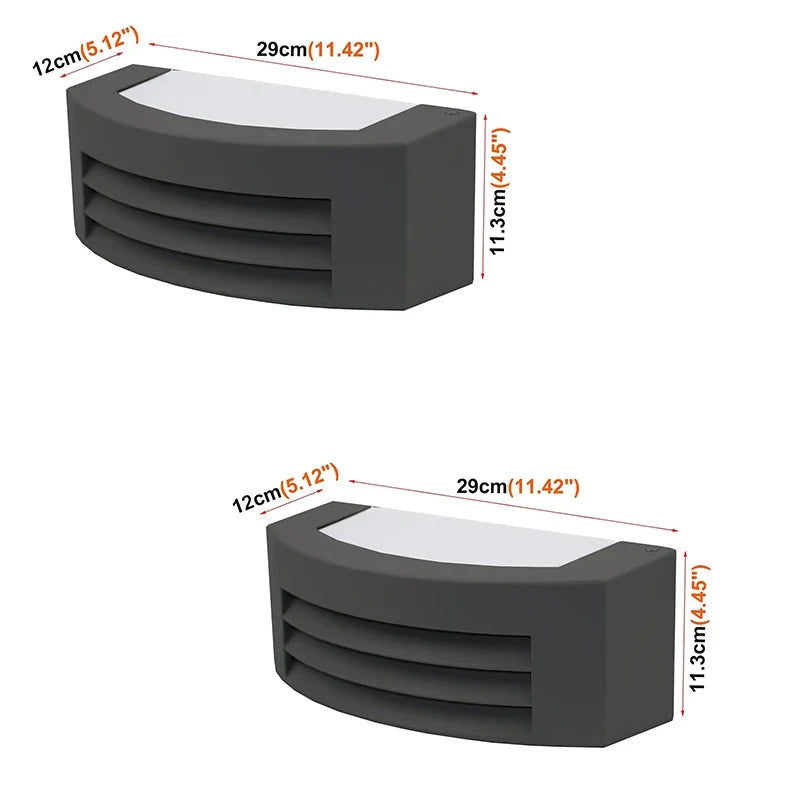 Aluminum Black Grille Wall Sconces E27 Base IP54 Waterproof Outdoor Wall Lamp  Balcony Courtyard Porch Hallway Corridor Lighting