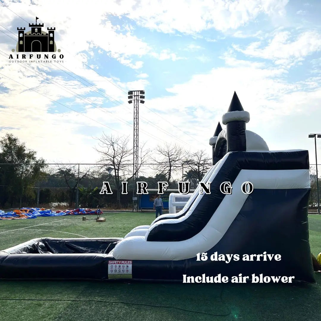 Tobogán Acuático Hinchable de Grado Comercial con Piscina de Salpicaduras, Castillo Hinchable para Adultos y Niños, Incluye Soplador, Personalizable