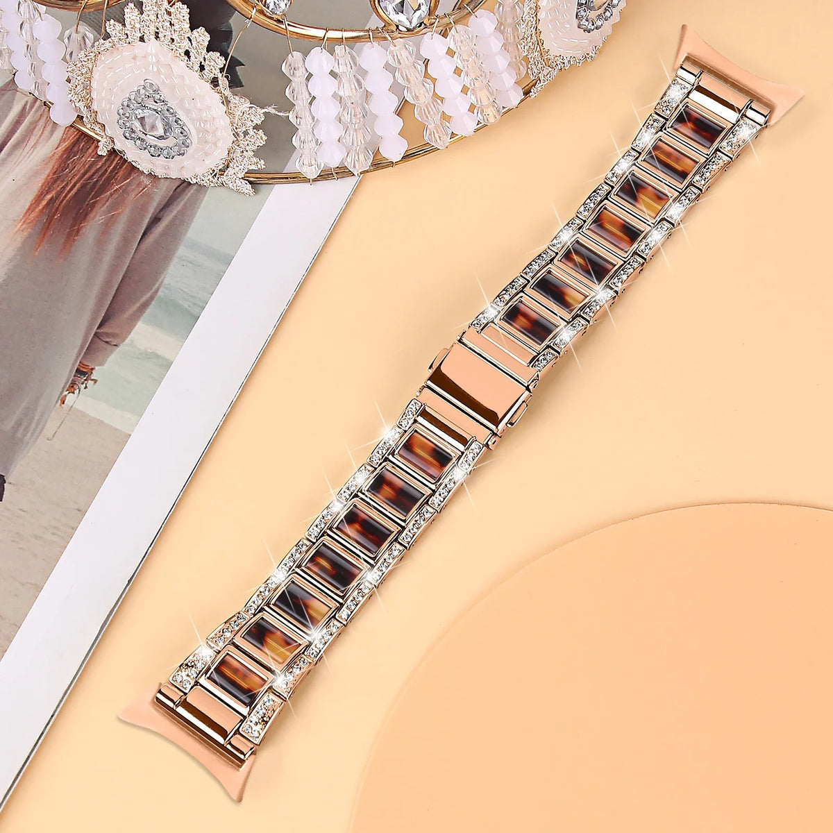 Google Pixel Watch 41mm Diamond Zinc Alloy Bracelet Band