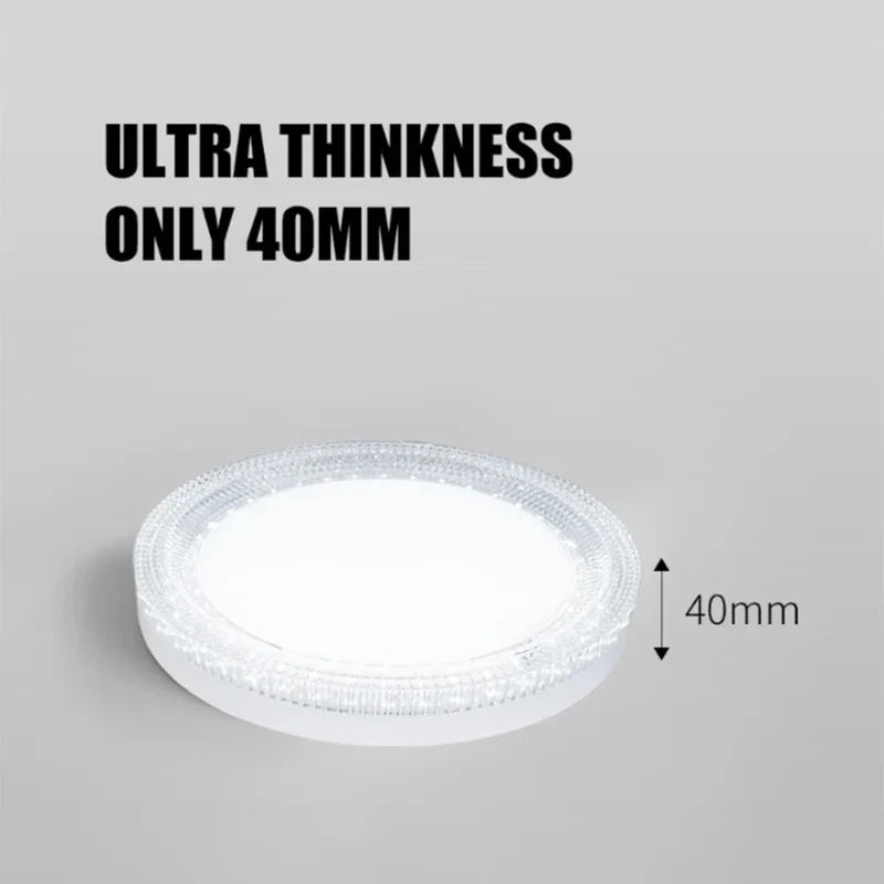 Lámpara de techo LED redonda ultrafina para dormitorio, luz blanca neutra, blanca fría, blanca cálida, 48W 36W 24W 18W, AC90-260V