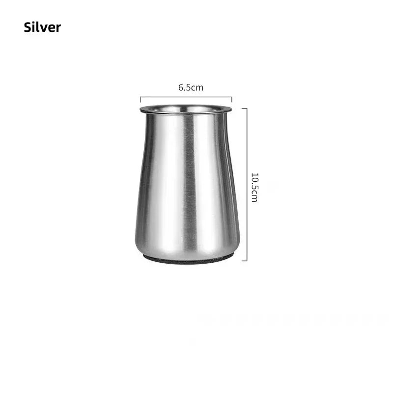 JUSTINLAU 3 en 1 Tazas de café en polvo con filtro de acero inoxidable, tamizador de café con tapa, taza para moler café, accesorios de café