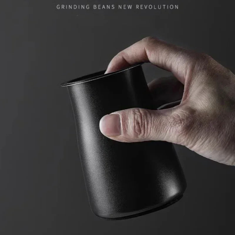 JUSTINLAU 3 en 1 Tazas de café en polvo con filtro de acero inoxidable, tamizador de café con tapa, taza para moler café, accesorios de café