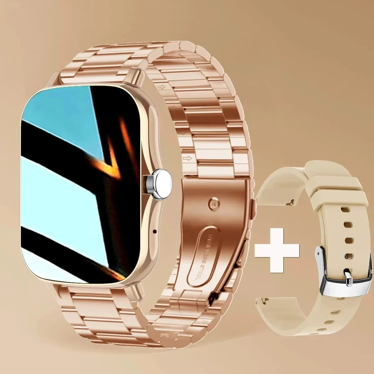 LAXASFIT 2025 New Smart Watch Bluetooth Talk Full Touch Screen Heart Rate Monitor Sports Fitness Smart Watch Men Women Gift