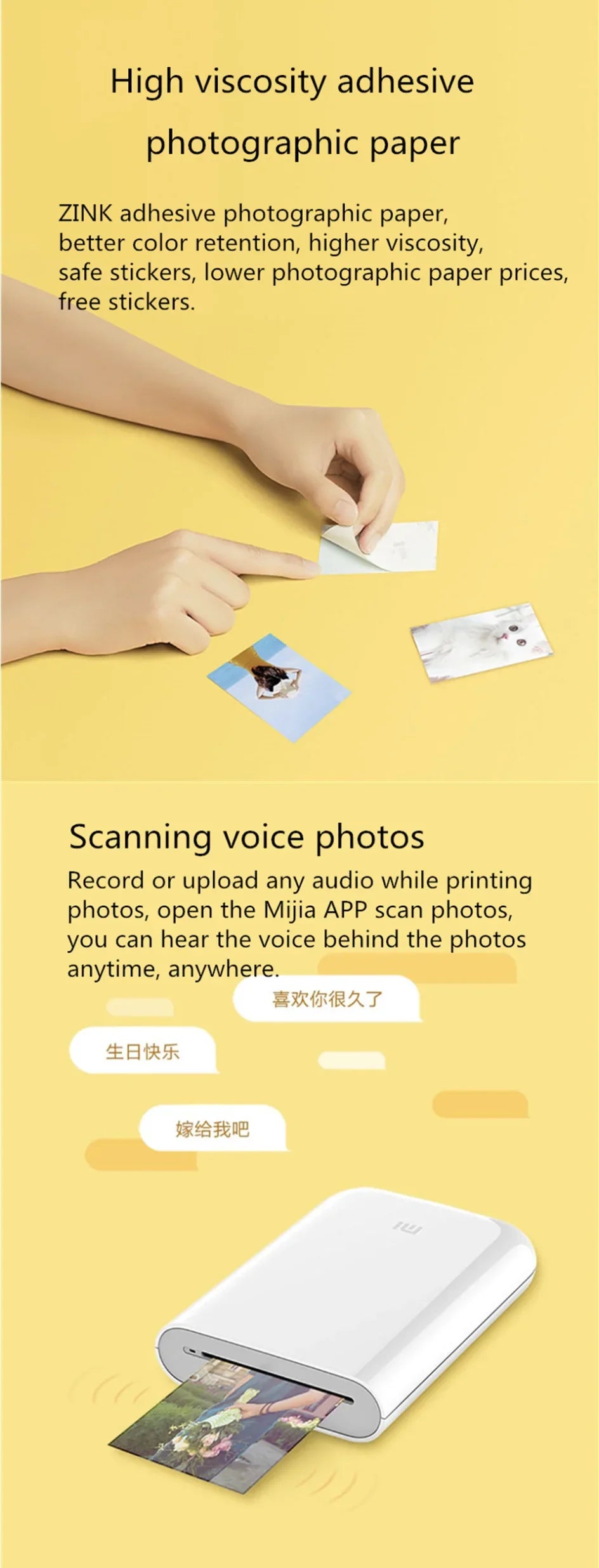Portable Mini Photo Printer – 300dpi Pocket Picture Printer