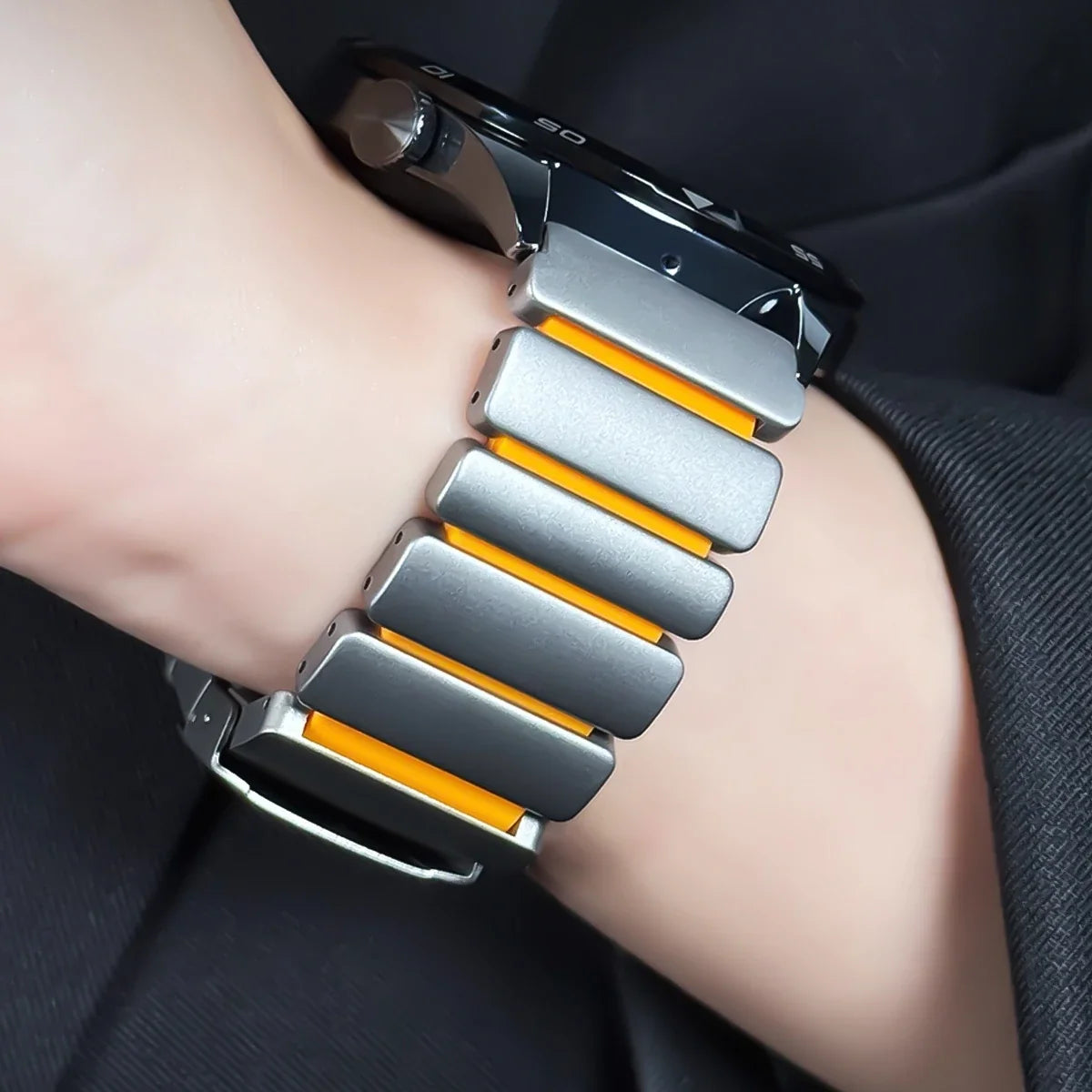 Google Pixel Watch 45mm Titanium Silicone Turtle Buckle Band