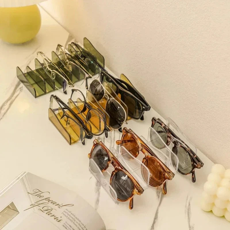 Organizador de DVD/CD, bandeja organizadora de paletas de sombras, estante de cosméticos, compartimento para herramientas de maquillaje, estante organizador de gafas de sol