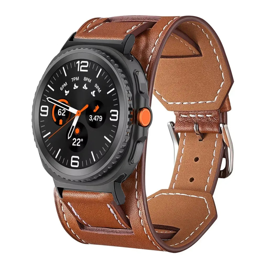 Samsung Galaxy Leather Watch Band - Watch8/Watch8 Classic/Watch9/Ultra/Ultra2