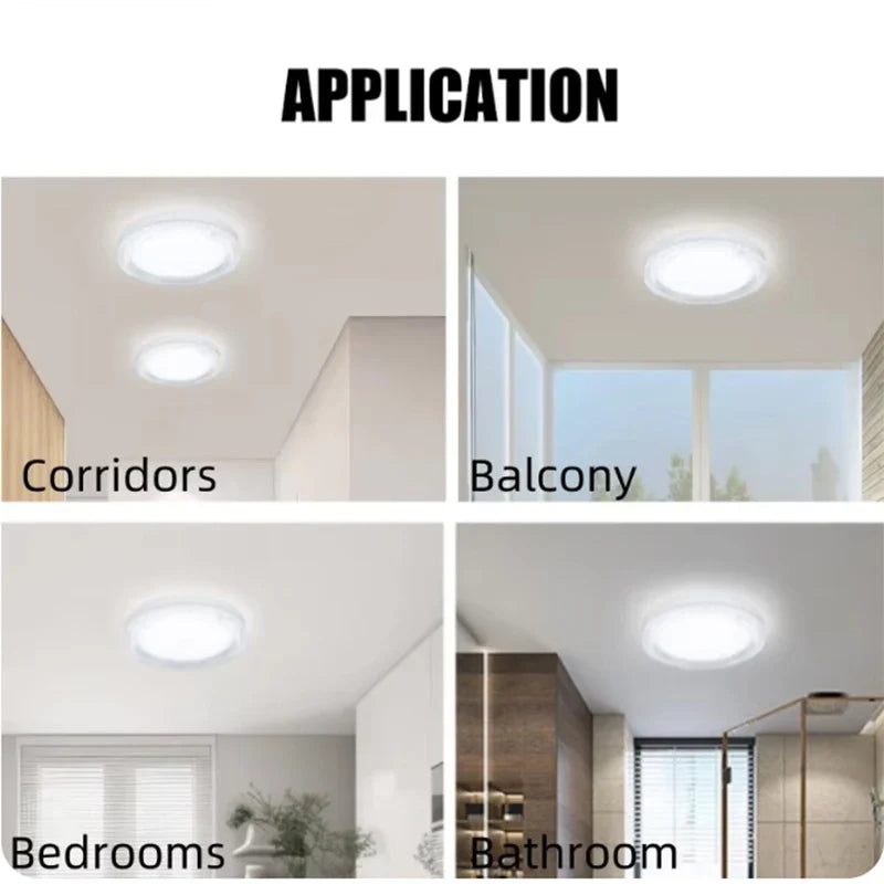 Lámpara de techo LED redonda ultrafina para dormitorio, luz blanca neutra, blanca fría, blanca cálida, 48W 36W 24W 18W, AC90-260V