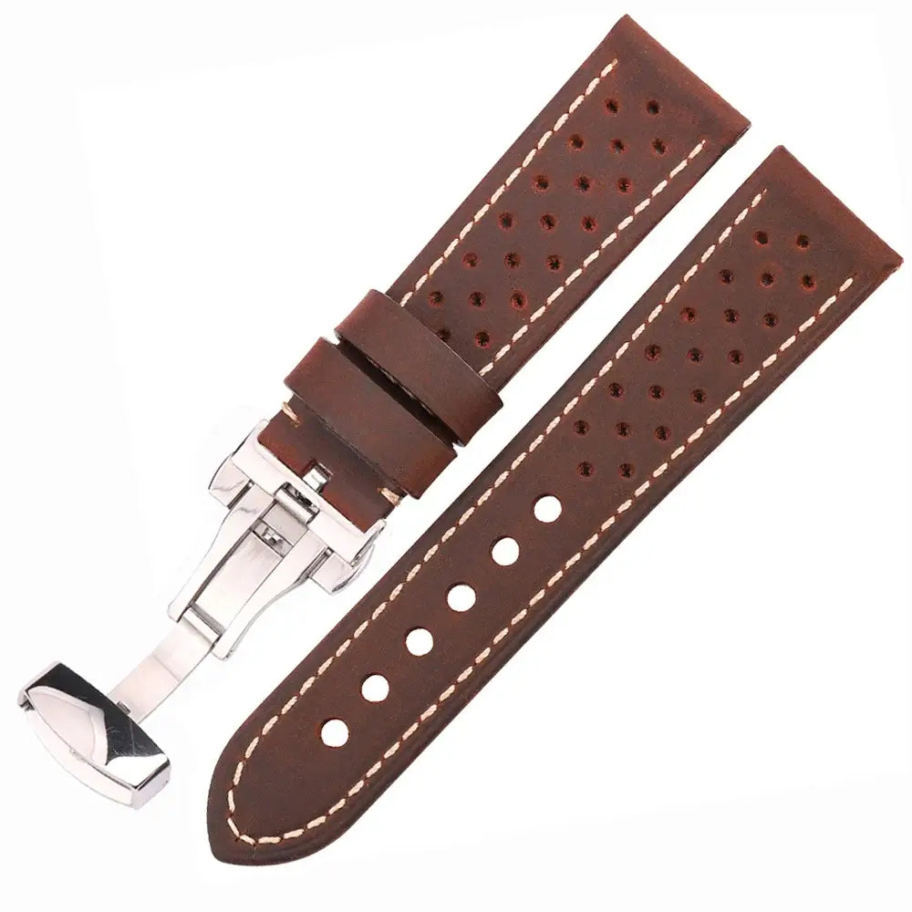 Samsung Galaxy Watch Leather Band Breathable Stylish Design