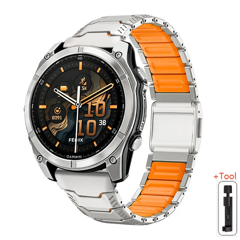 Garmin Titanium Magnetic Smartwatch Band