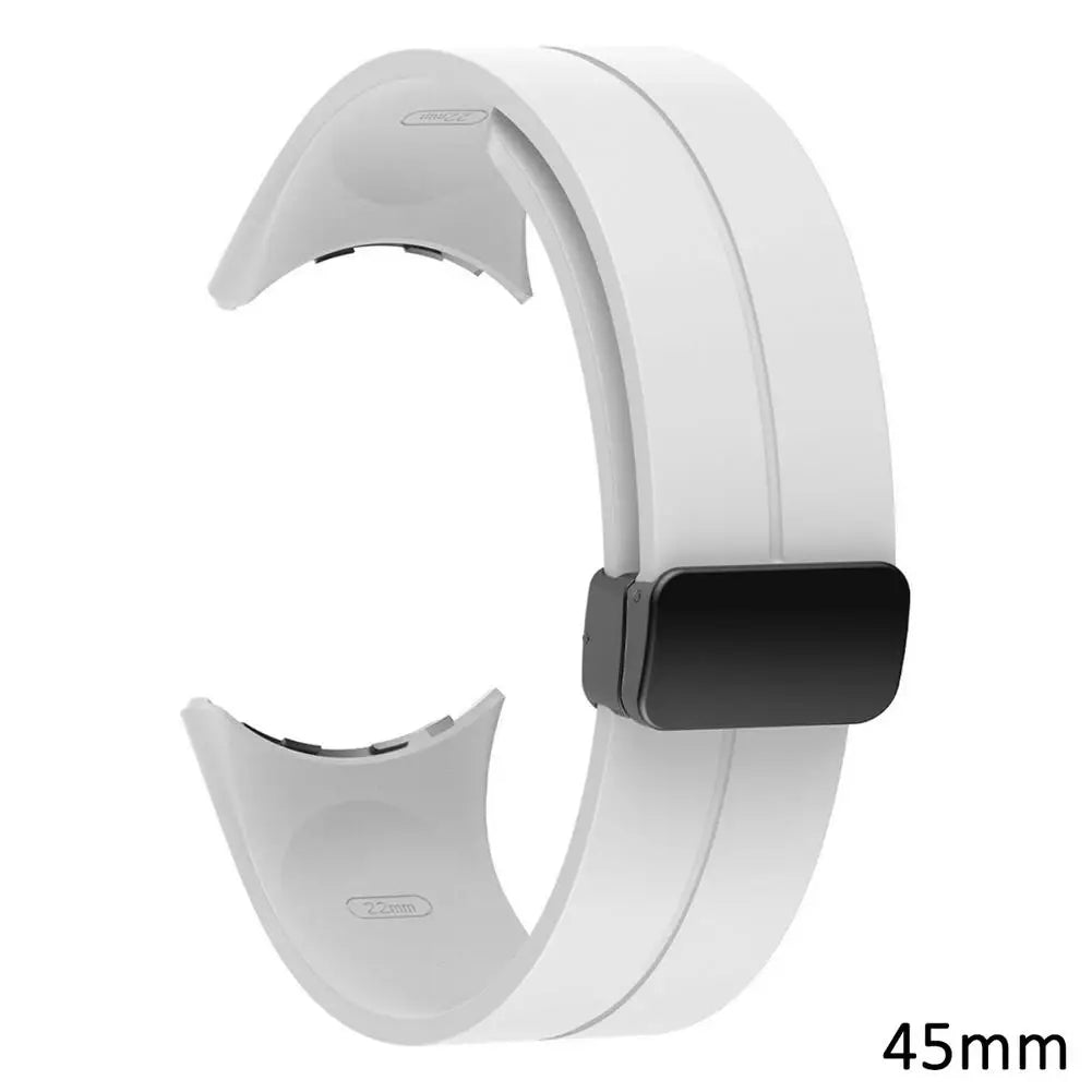 Google Pixel Watch Magnetic Silicone Folding Buckle Band