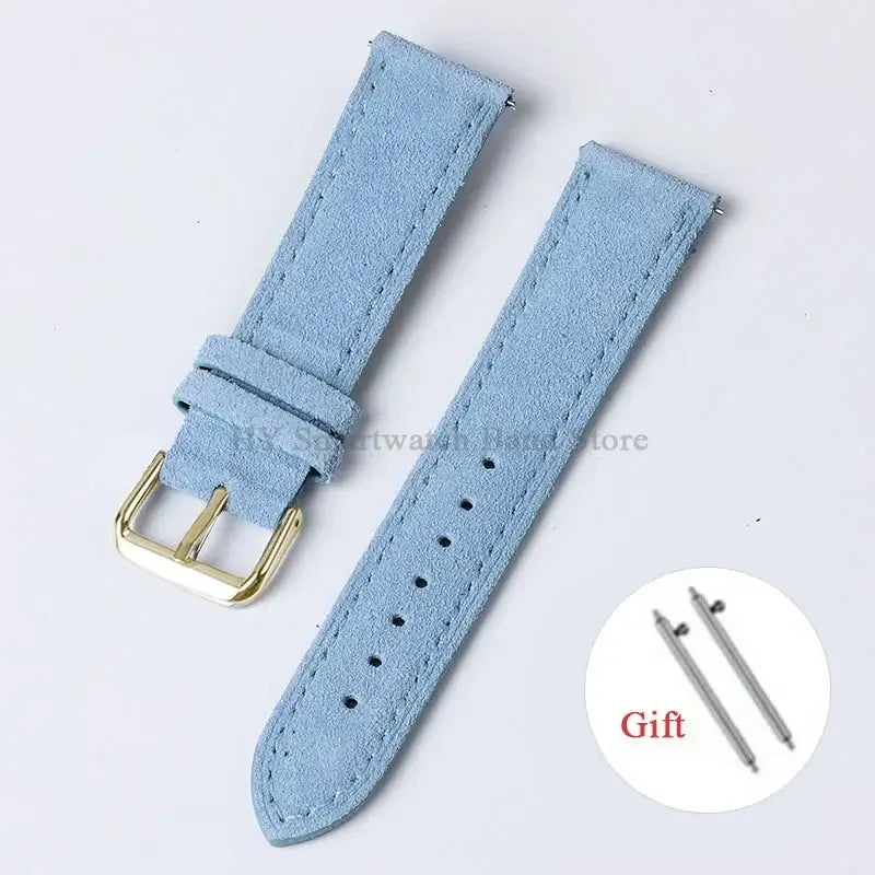 Amazfit Leather Watch Strap Vintage Suede Quick Release - Handmade Stitching