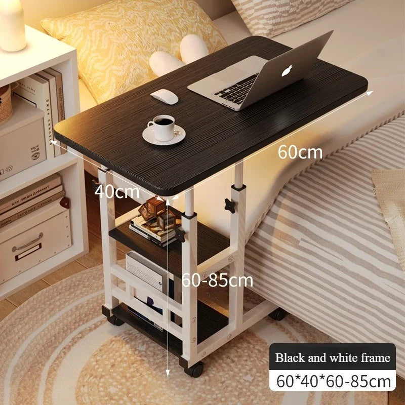 Multi-Functional Small Desk for Bedroom/Dorm/Home Office, Space-Saving Study Table for Students & Lazy Person