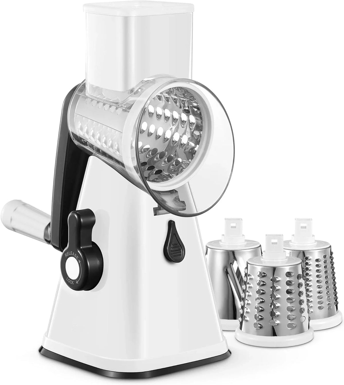 Ralladores rotatorios multiusos, mandolina de cocina, cortador de verduras, cortador de queso, triturador, molinillo de patatas para nueces, cebolla, zanahoria YY002