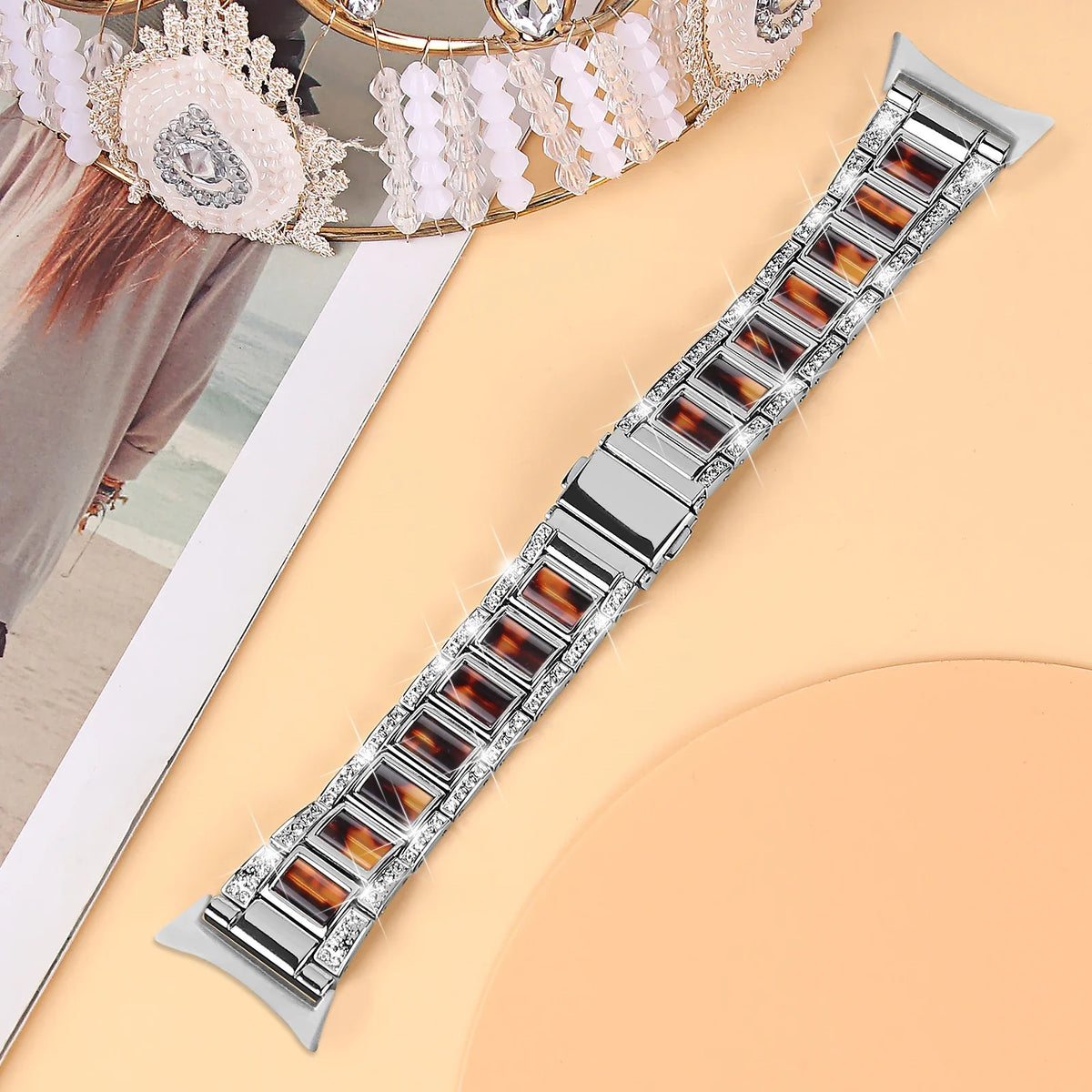 Google Pixel Watch 41mm Diamond Zinc Alloy Bracelet Band