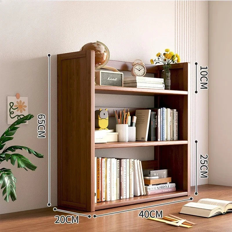 Household Goods Simple Desktop Bookshelf Dormitory Multi-layer Storage Rack Home Student DeskSolid Wood With Extraction Rack