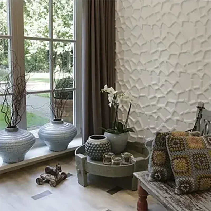 5-20pcs 35*35cm Ceiling 3d Home Bedroom Decor Background Wallpaper Peel Stick Waterproof Decoration Wall Stickers Anti-collision