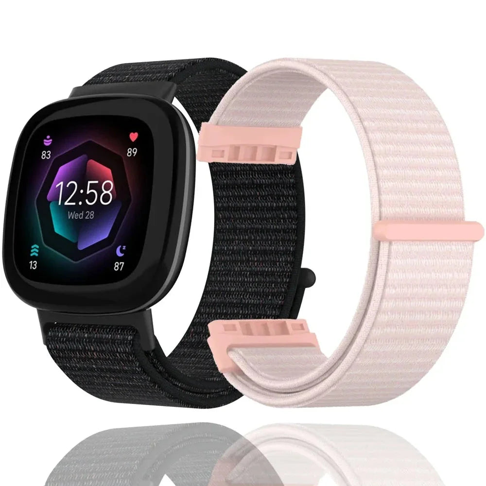 Fitbit Sense 1–2 / Versa 3–4 Nylon Sport Loop Band