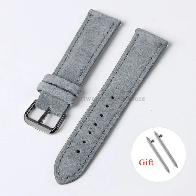 Amazfit Leather Watch Strap Vintage Suede Quick Release - Handmade Stitching