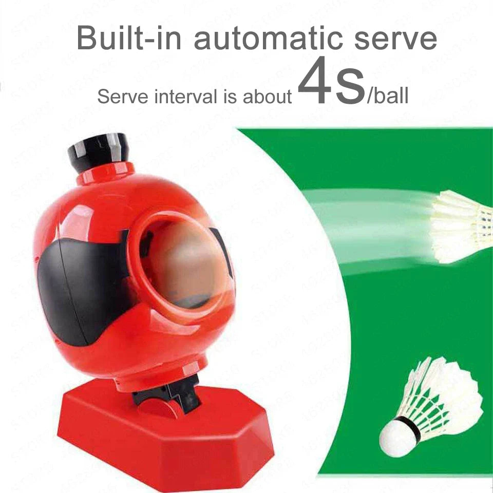 Máquina automática de servicio de bádminton Robot Regalo para adultos y niños Dispositivo portátil de entrenamiento de lanzamiento de bolas para exteriores e interiores para principiantes
