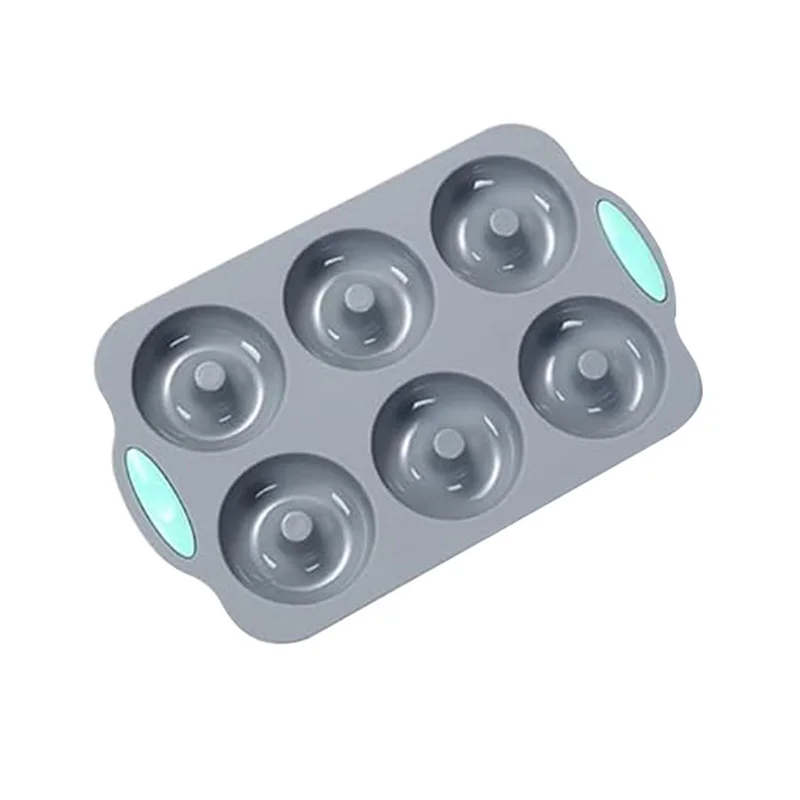 Moldes de silicona acanalados antiadherentes para hornear pasteles, de fácil desmolde, con moldes para muffins, para donas y para pan de molde