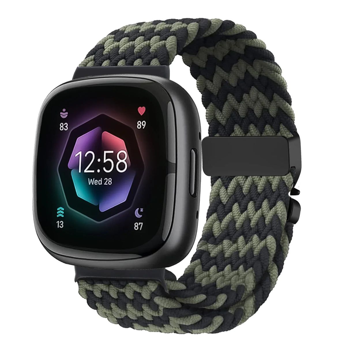 Fitbit Sense 1–2 / Versa 3–4 Braided Parachute Buckle Band