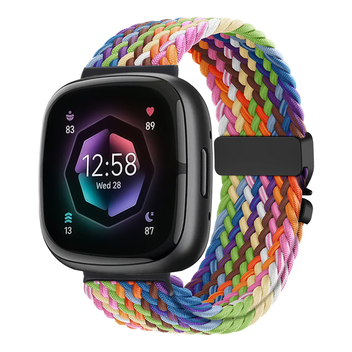 Fitbit Sense 1–2 / Versa 3–4 Braided Parachute Buckle Band