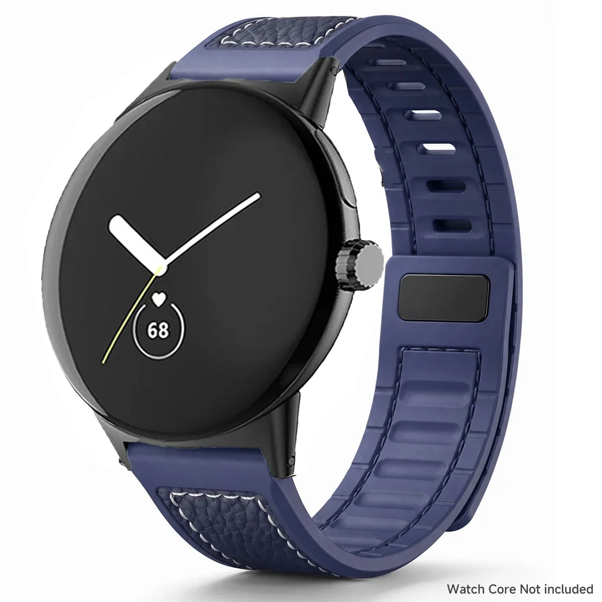 Google Pixel Watch 45mm Magnetic Litchi Leather Band