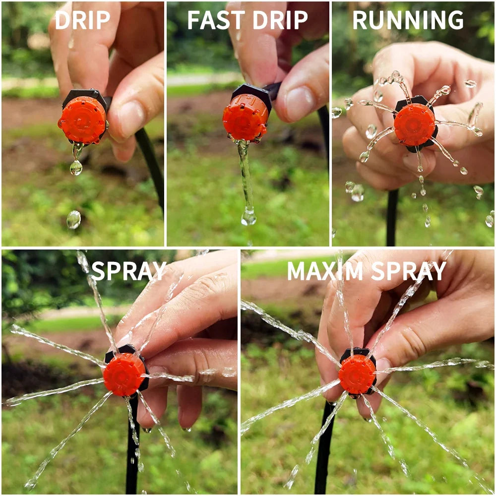 Sistema de riego por goteo micro portátil de 20 m Riego automático con goteros ajustables Kits de riego por nebulización Manguera de jardín