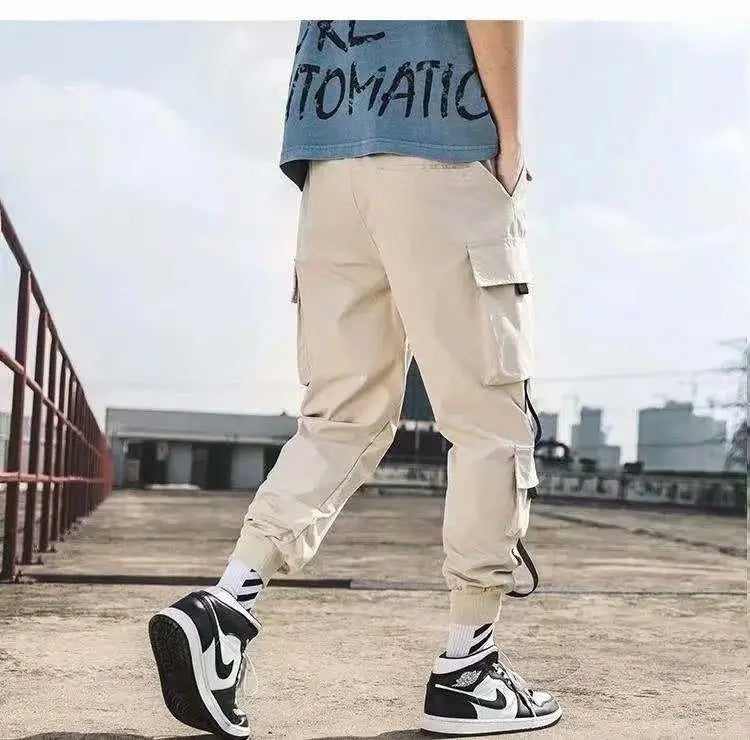 Men's Cargo Joggers, Casual Hip Hop Streetwear Sweatpants