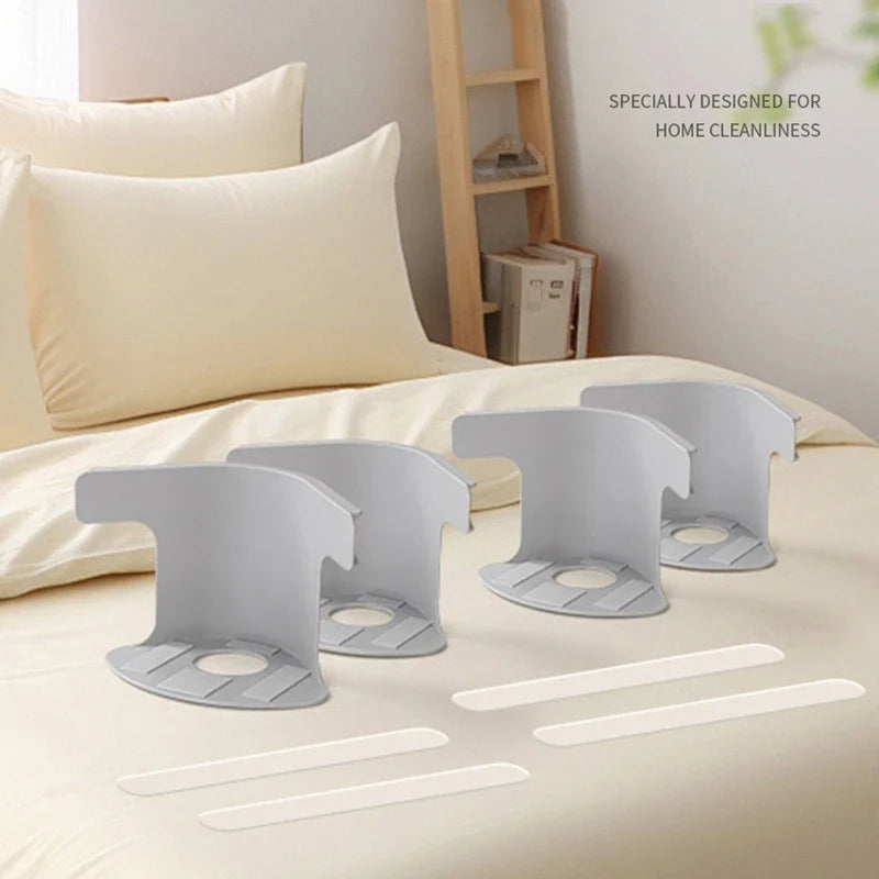 4 clips resistentes para ajustar las esquinas de la sábana, invisibles, para sábanas y colchas, sujetadores fijos antideslizantes, un práctico artilugio para la cama