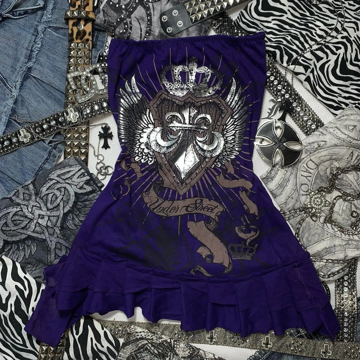 Aesthetic Y2k girl suspenders Top Y2k Clothes blue Gothic bow Slimming Bottom for Women dress Sexy Girls high street character