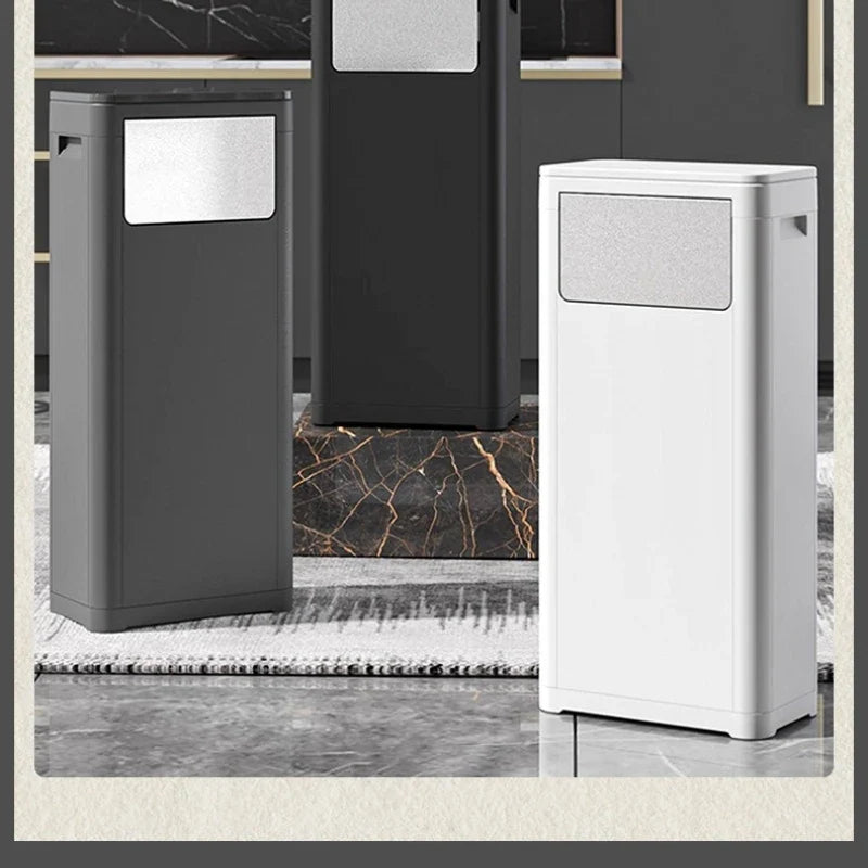Cubo de Basura con Sensor de Movimiento sin Contacto, Doble Tapa, Manos Libres, Cocina, Gran Capacidad, Exterior, Comercial, Lixeira Baño