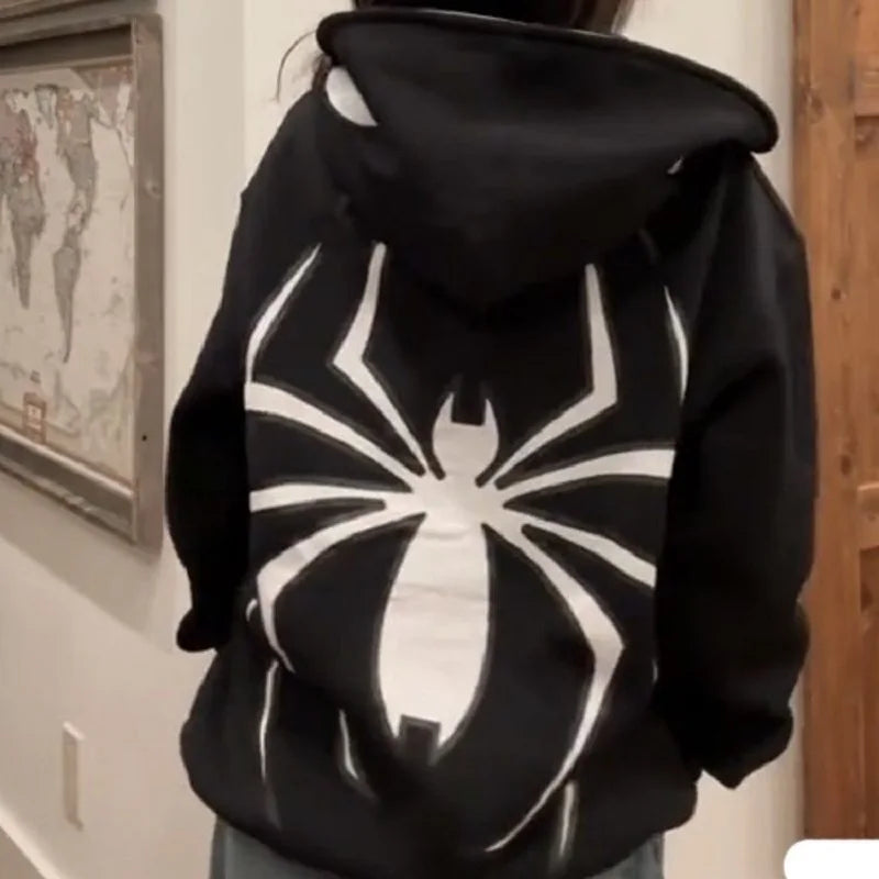 Women's Zip Up Hoodie, Oversized Autumn Hooded Sweatshirt