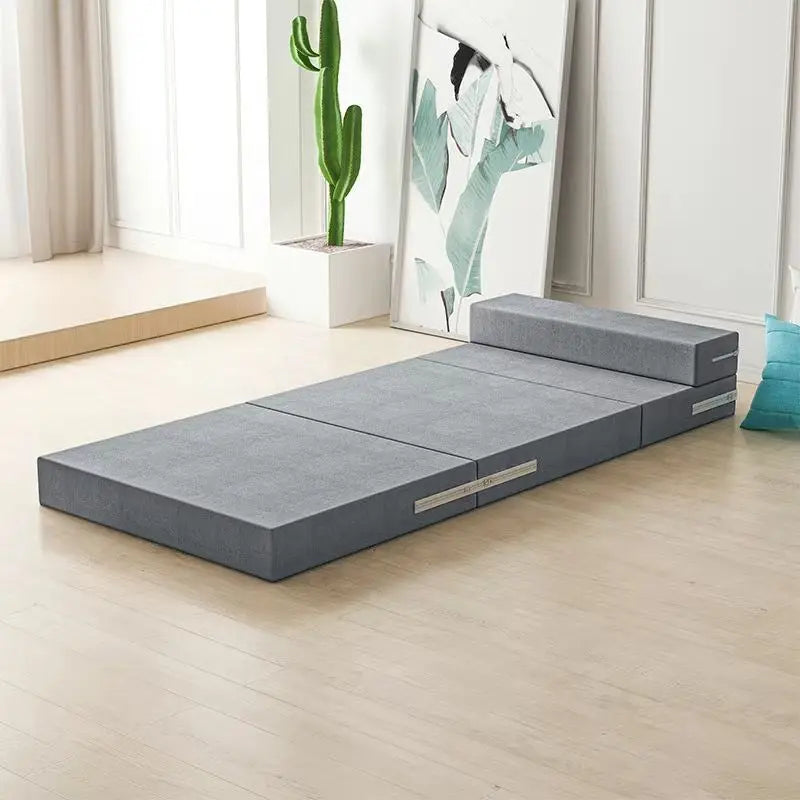 Foldable floor mattress, portable nap mat, travel couch mat, memory sponge mat, portable sleeping mat for lunch break and travel