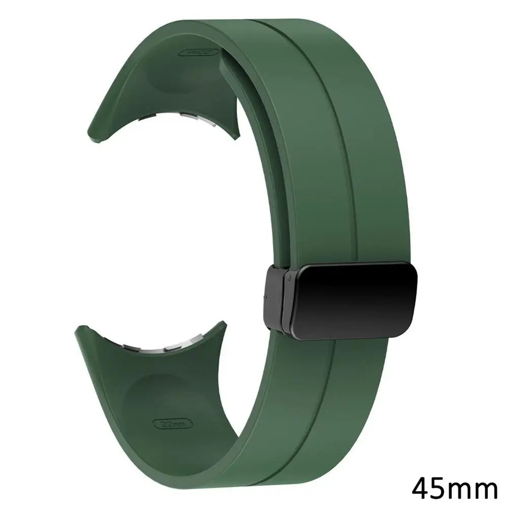 Google Pixel Watch Magnetic Silicone Folding Buckle Band