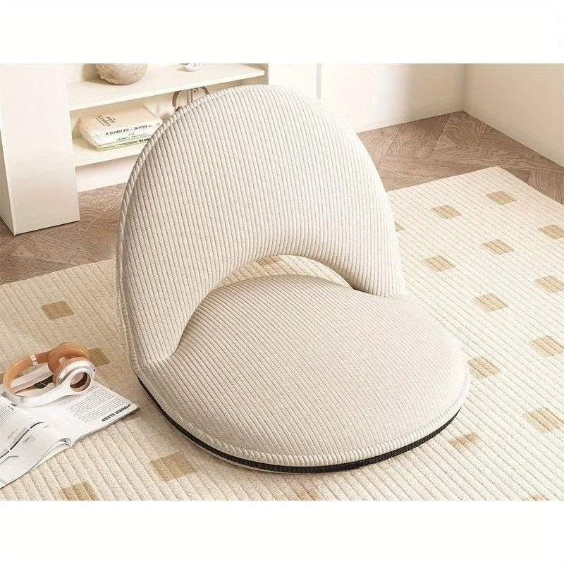 Foldable Backrest Tatami Lounger for Sitting & Sleeping, Small Space Bed for Bay Window Guest, Convertible Floor Cushion Chair
