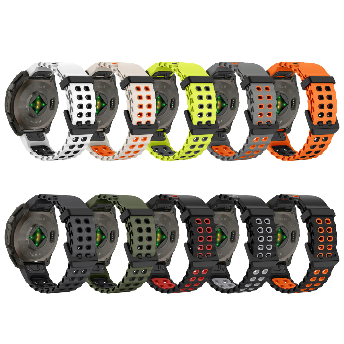 Garmin Two-Tone Silicone QuickFit Smartwatch Band
