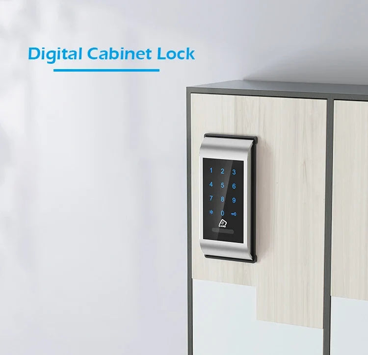 JCEM102 Electronic Keypad & RFID Cabinet Lock – Golden or Silver