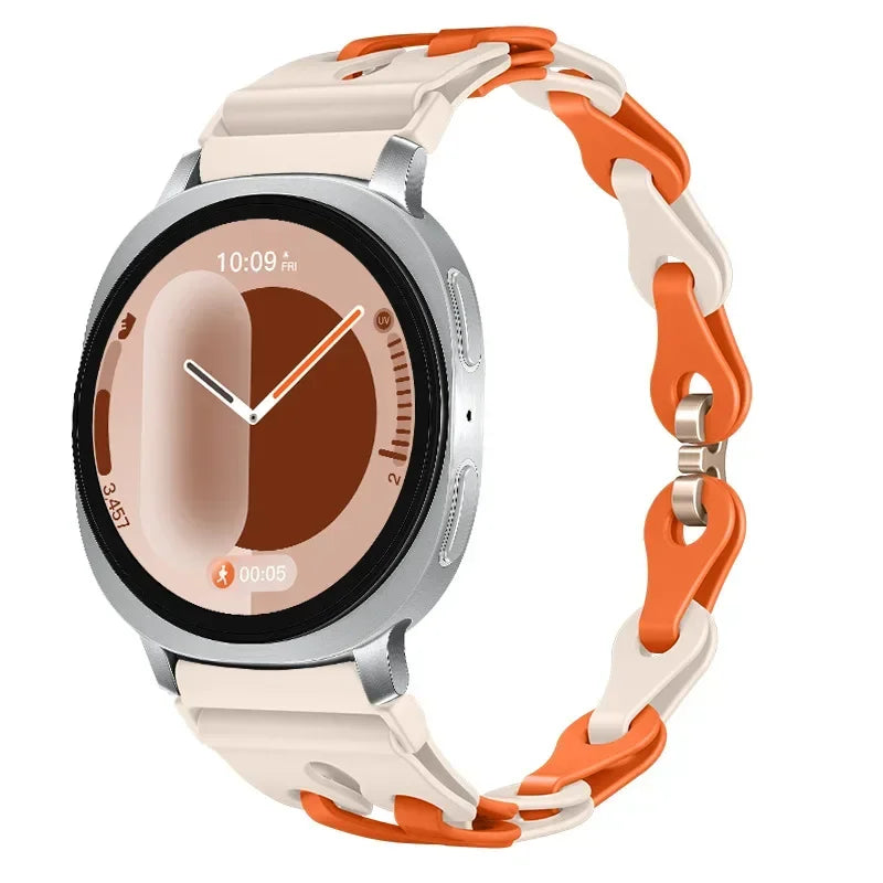 Samsung Galaxy Silicone Chain Watch Band – Watch8/Watch8 Classic/Watch9/Ultra/Ultra2 Multi
