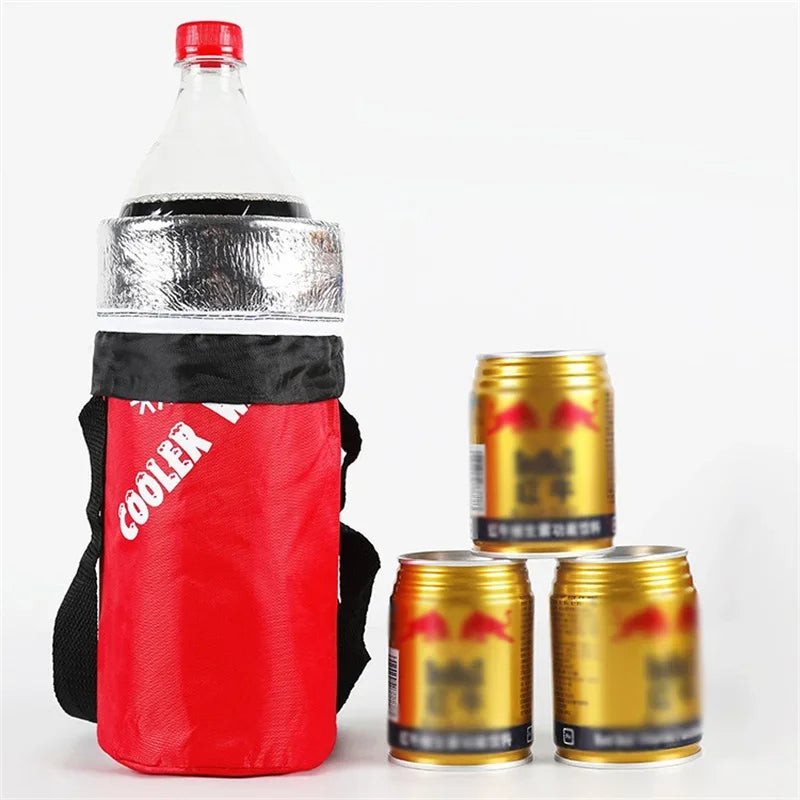 Bolsa Térmica Portátil con Correas de Transporte, Funda Aislante de Tela Oxford, Película de Aluminio, para Viajes, Camping, Mantiene las Bebidas Frías/Calientes