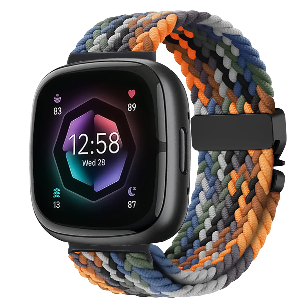 Fitbit Sense 1–2 / Versa 3–4 Braided Parachute Buckle Band
