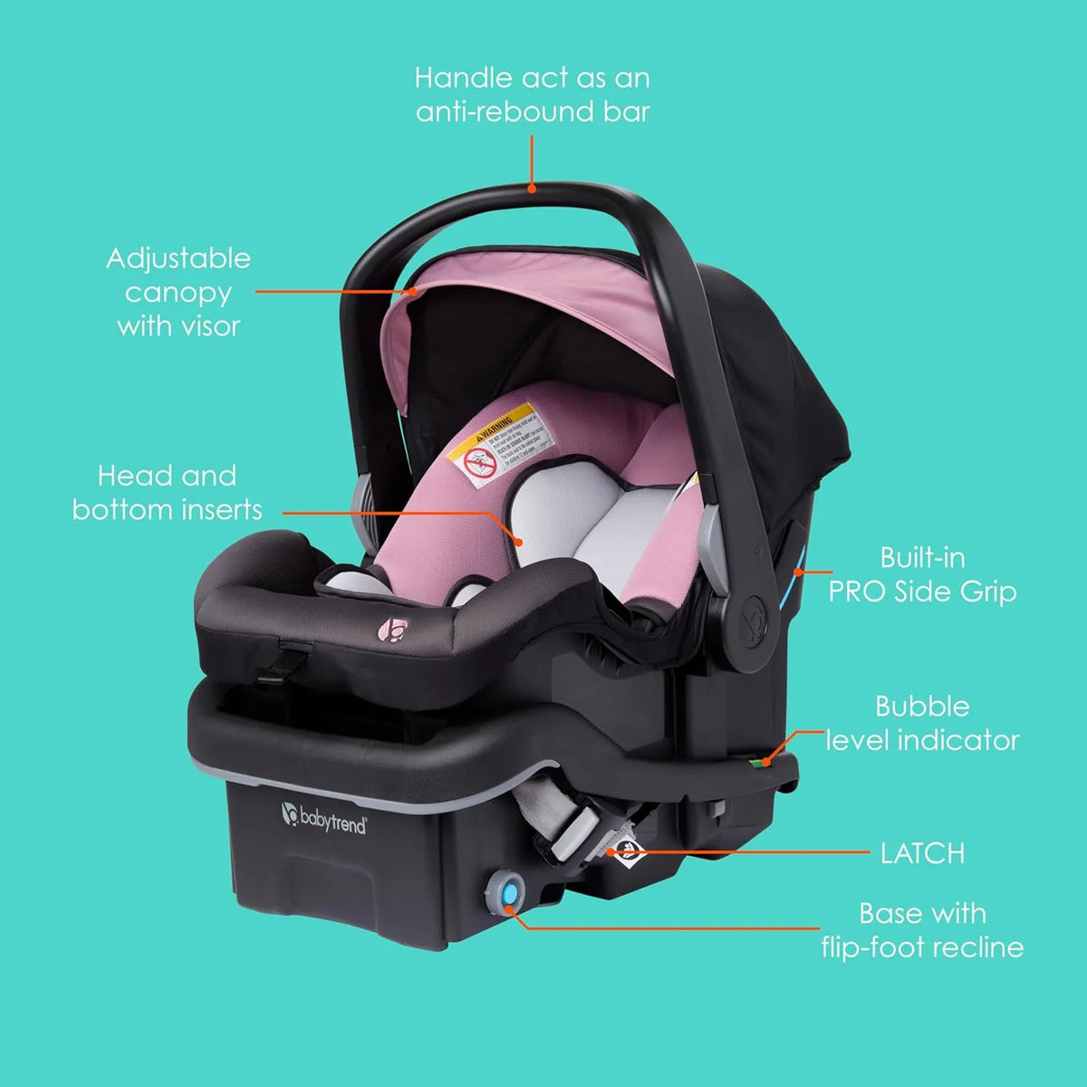 Asiento de coche para bebés Ez-Lift™ PRO, Dash Rose