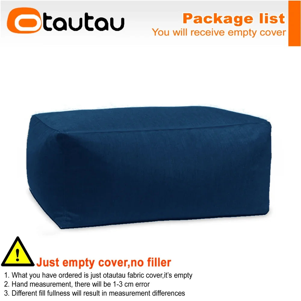 OTAUTAU Funda para puf de exterior Oxford para piscina, flotador, tumbona, club de playa, puf SF505 [¡Sin relleno! ¡Necesitas rellenarlo tú mismo!]