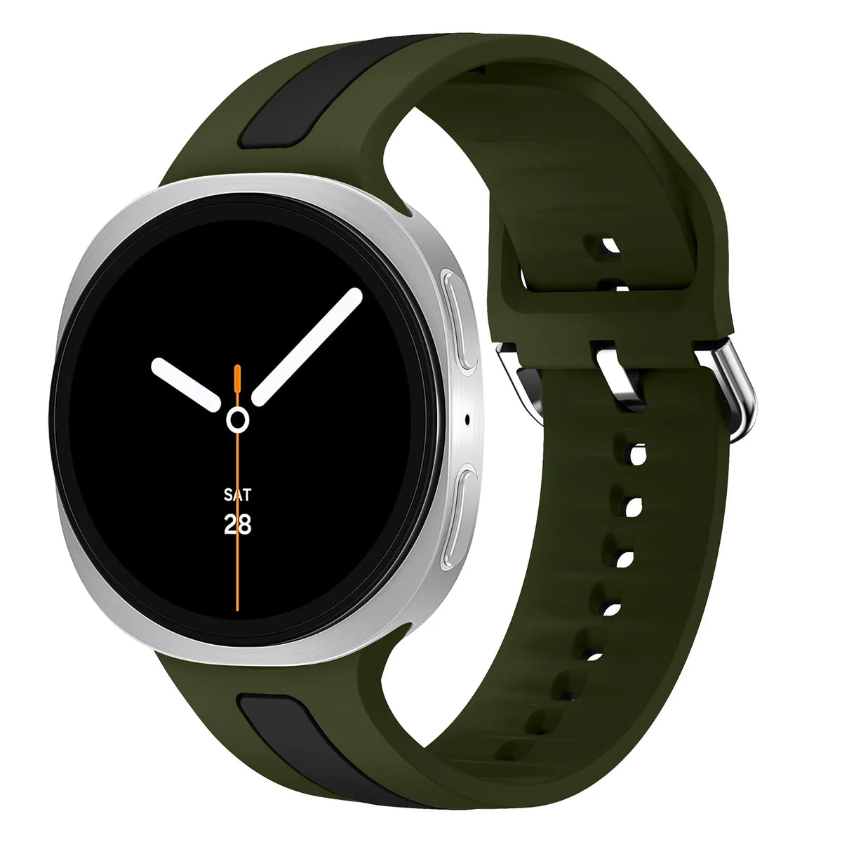 Samsung Galaxy Silicone Two-Tone Sport Watch Band - Watch8/Watch8 Classic/Watch9
