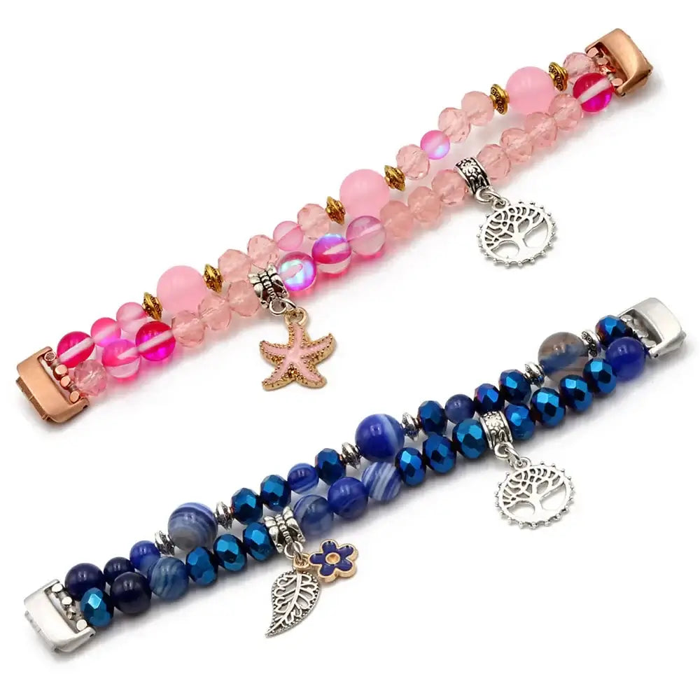 Fitbit Inspire 3 Beaded Elastic Band – Stylish Stretch Bracelet Strap