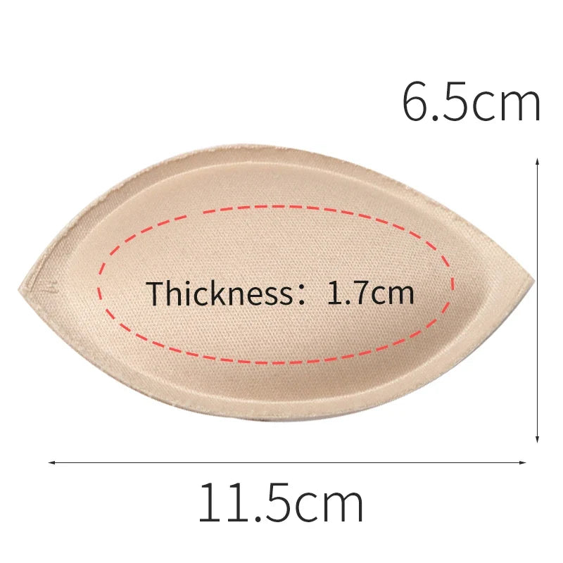 1pair Sponge Inserts In Bra Padded for Swimsuit Breast Push Up Fill Brassiere Breast Patch Pads Women Intimates Accessories