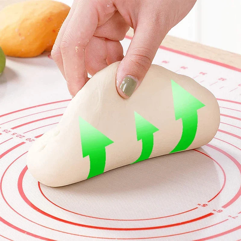 Tapete de silicona antiadherente para hornear y amasar, con medidas, tapete de cocina para masa, tapete para masa de tarta, protector de horno YY206